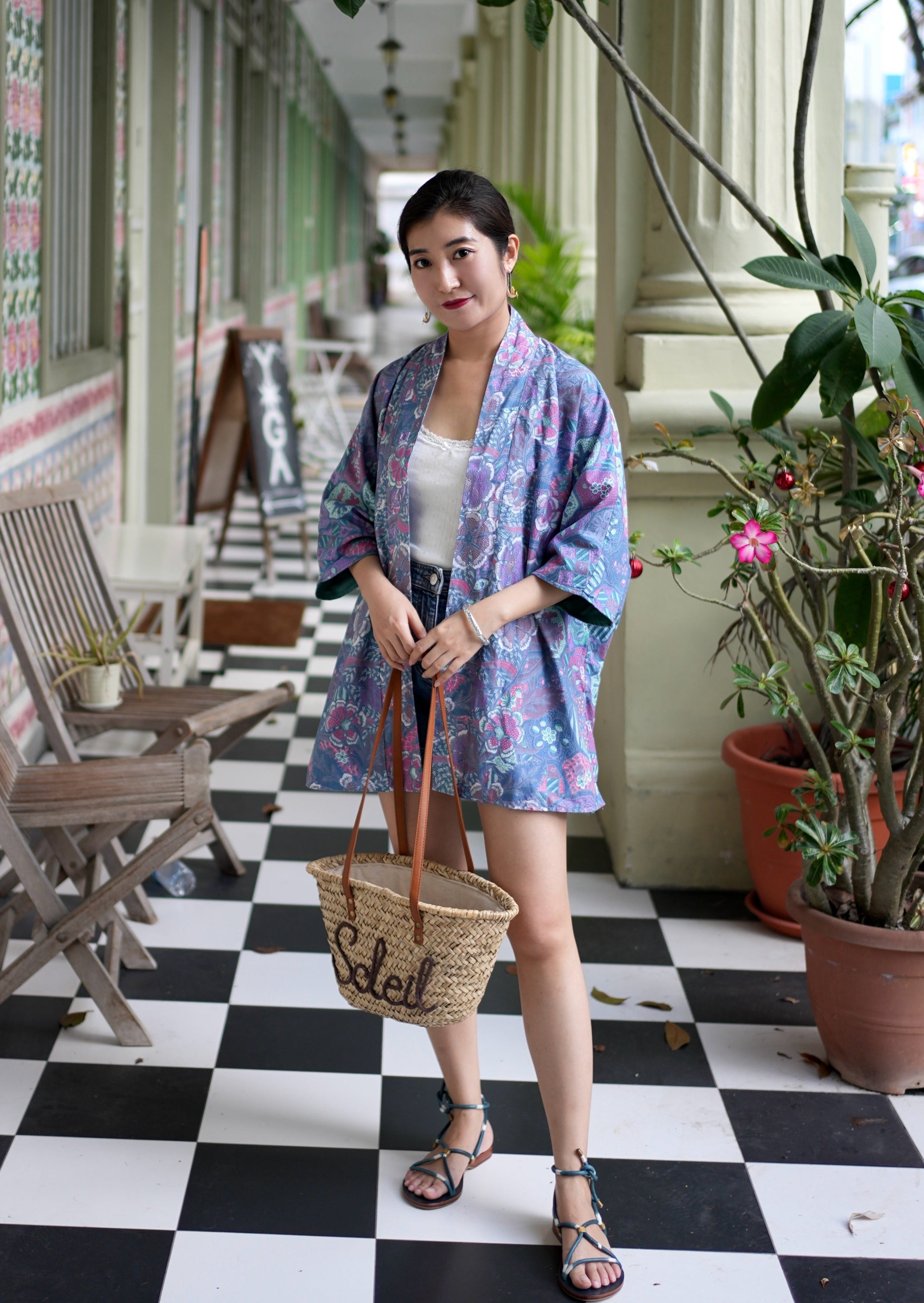 Batik kimono outlet dress